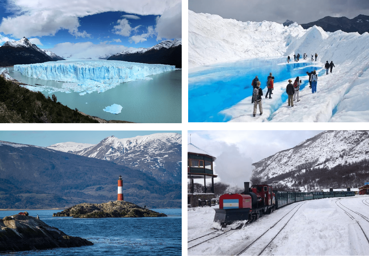 Argentina turismo itinerario 5 días 4 noches - Calafate + Ushuaia